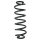 Suspension spring set rear coil spring 354mm SPIDAN for SEAT ALTEA XL