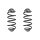 Suspension spring set rear coil spring 389mm SPIDAN for RENAULT KANGOO Rapid