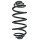 Suspension spring set rear coil spring 389mm SPIDAN for RENAULT KANGOO Rapid