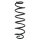 Suspension spring set rear coil spring 361mm SPIDAN for SEAT LEON 5F1