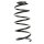 Suspension spring set front coil spring 340mm SPIDAN for SEAT LEON 1M1