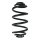 Suspension spring set rear coil spring 300mm SPIDAN for OPEL ASTRA J