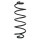 Suspension spring set rear coil spring 361mm SPIDAN for PEUGEOT 207/207+ WA
