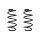 Fahrwerksfeder-Set vorne Schraubenfeder 298mm SPIDAN für FORD FIESTA VII