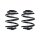 Suspension spring set rear coil spring 195mm SPIDAN for VW GOLF IV
