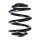 Suspension spring set rear coil spring 195mm SPIDAN for VW GOLF IV