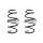 Fahrwerksfeder-Set vorne Schraubenfeder 281mm SPIDAN für SEAT LEON (5F1)