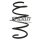 Fahrwerksfeder-Set vorne Schraubenfeder 281mm SPIDAN für SEAT LEON (5F1)