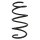 Suspension spring set front coil spring 281mm SPIDAN for SEAT LEON 5F1