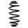 Suspension spring set rear coil spring 300mm SPIDAN for OPEL ZAFIRA