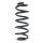 Suspension spring set rear coil spring 288mm SPIDAN for SEAT LEON 1P1
