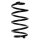 Suspension spring set rear coil spring 268mm SPIDAN for RENAULT CLIO III