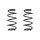 Suspension spring set front coil spring 308mm SPIDAN for OPEL VECTRA B