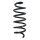 Suspension spring set rear coil spring 290mm SPIDAN for RENAULT