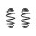 Fahrwerksfeder-Set hinten Schraubenfeder 280mm SPIDAN für OPEL VECTRA C