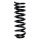 Suspension spring set rear coil spring 376mm SPIDAN for MERCEDES M CLASS W164