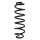 Suspension spring set rear coil spring 335mm SPIDAN for SKODA OCTAVIA III
