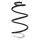 Suspension spring set front coil spring 316mm with sleeve SPIDAN for RENAULT