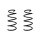 Suspension spring set front coil spring 353mm SPIDAN for TOYOTA AVENSIS