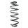 Suspension spring set rear coil spring 296mm SPIDAN for OPEL ASTRA K