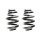 Suspension spring set rear coil spring 256mm SPIDAN for VW TRANSPORTER T5