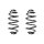 Fahrwerksfeder-Set hinten Schraubenfeder 319mm SPIDAN für OPEL ZAFIRA A