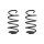 Suspension spring set front coil spring 305mm SPIDAN for FORD FOCUS III