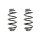 Fahrwerksfeder-Set hinten Schraubenfeder 322mm SPIDAN für OPEL VECTRA C