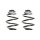 Suspension spring set rear coil spring 214mm SPIDAN for OPEL CORSA C