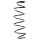 Suspension spring set front coil spring 487mm with sleeve SPIDAN for CITROËN C3