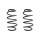 Suspension spring set front coil spring 314mm SPIDAN for FORD