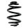Suspension spring set rear coil spring 233mm SPIDAN for VW GOLF IV
