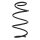 Suspension spring set front coil spring 304mm SPIDAN for RENAULT TWINGO III