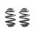 Fahrwerksfedern-Set hinten Schraubenfeder 242mm SPIDAN für u.a. BMW 3 E46