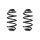 Fahrwerksfeder-Set hinten Schraubenfeder 318mm SPIDAN für CHEVROLET ORLANDO J309
