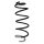 Suspension spring set front coil spring 402mm with sleeve SPIDAN for CITROËN C4