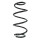 Suspension spring set rear coil spring 335mm SPIDAN for DACIA DOKKER