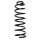Suspension spring set rear coil spring 415mm SPIDAN for CITROËN JUMPY I