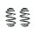Suspension spring set rear coil spring 238mm SPIDAN for BMW 3 E30