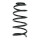 Suspension spring set front coil spring 317mm SPIDAN for SEAT LEON 1M1