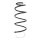 Suspension spring set front coil spring 402mm with sleeve SPIDAN for CITROËN C3