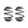 Suspension spring set rear coil spring 199mm SPIDAN for VW GOLF IV