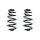 Suspension spring set rear coil spring 285mm SPIDAN for AUDI A4 B7