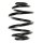 Suspension spring set rear coil spring 205mm SPIDAN for OPEL CALIBRA A