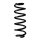 Suspension spring set rear coil spring 301mm SPIDAN for SEAT LEON 5F1