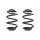 Suspension spring set rear coil spring 247mm SPIDAN for OPEL MOKKA