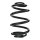 Suspension spring set rear coil spring 247mm SPIDAN for OPEL MOKKA
