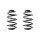 Suspension spring set rear coil spring 232mm SPIDAN for ROVER 75 I