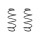 Suspension spring set front coil spring 333mm SPIDAN for SEAT IBIZA IV