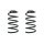 Suspension spring set rear coil spring 243mm SPIDAN for OPEL CORSA E
